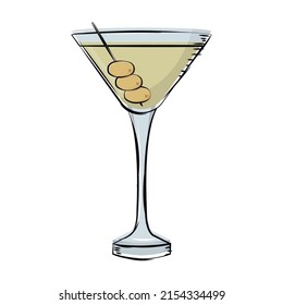 Isolated vodka cocktail vector illustration