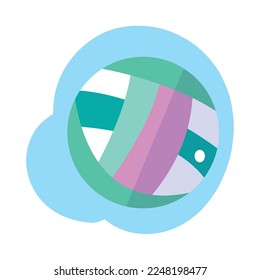 Isolated volleyball ball icon Flat design Vector