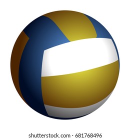 Isolated Volleyball Ball On White Background Stock Vector (Royalty Free ...