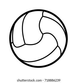 Isolated volleyball ball on a white background, vector illustration