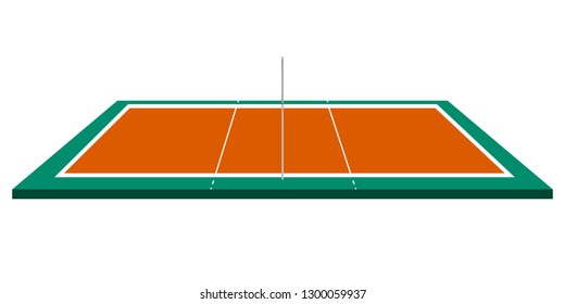 Isolated volleyball field image. Vector illustration design