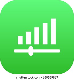 Isolated Volume Control Icon Symbol On Clean Background. Vector Knob Element In Trendy Style.