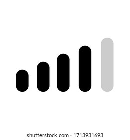Isolated volume icon on a white background. Speaker volume mark icon. Simple sign audio volume vector icon. 