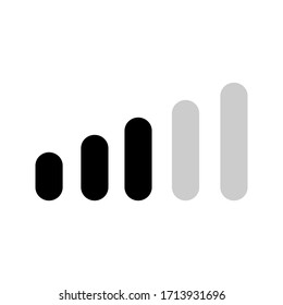 Isolated volume icon on a white background. Speaker volume mark icon. Simple sign audio volume vector icon. 