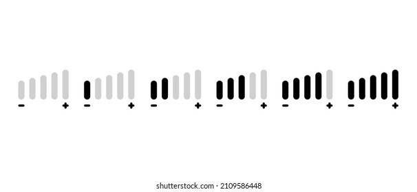 Isolated volume vector icons set. Speaker volume and  audio volume symbol