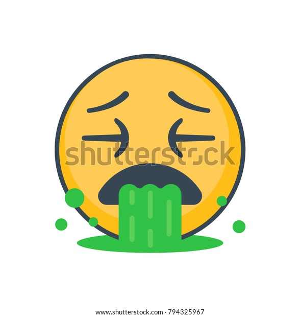 Isolated Vomiting Emoticon Stock Vector (Royalty Free) 794325967