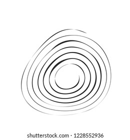 isolated vortex spiral design element black round shape circle graphic vector icon symbol sign 