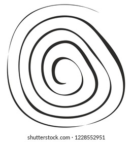 isolated vortex spiral design element black round shape circle graphic vector icon symbol sign 