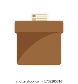 Isolated voting box. Elections day - Vector illustration