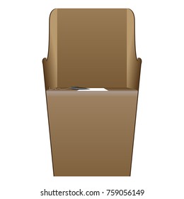Isolated voting cubicle on a wite background, vector illustration