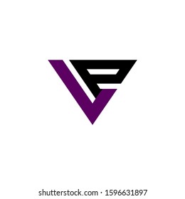 isolated VP, V and P  logo  - vector