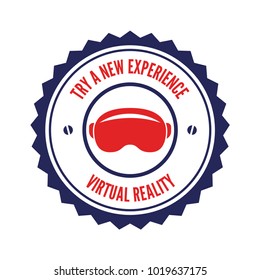 Isolated vr headset logotype. Virtual reality helmet logo. Head-mounted display icon. Logo device.