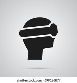Isolated Vr Helmet Icon Symbol On Clean Background. Vector Cyberspace Element In Trendy Style.