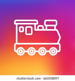 Isolated Wagon Outline Symbol On Clean Background. Vector Train Element In Trendy Style.