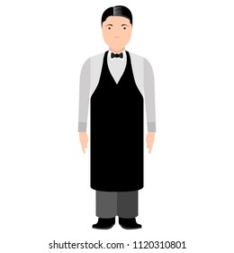 Isolated waiter avatar