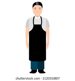 Isolated waiter avatar