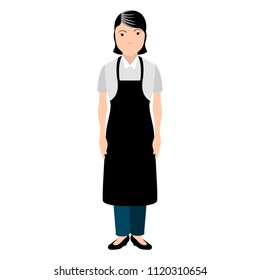 Isolated waitress avatar
