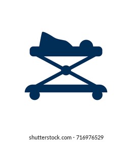 Isolated Walker Icon Symbol On Clean Background. Vector Stroller Element In Trendy Style.