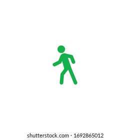 Icono vectorial del hombre de paseo aislado, Emoji, Emoticón