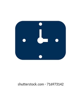 Isolated Wall Clock Icon Symbol On Clean Background. Vector Time  Element In Trendy Style.