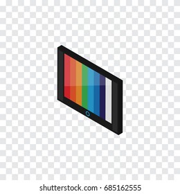 Isolated Wall Tv Isometric. Television Vector Element Can Be Used For Tv, Television, Device Design Concept.