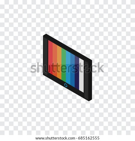 Isolated Wall Tv Isometric. Television Vector Element Can Be Used For Tv, Television, Device Design Concept.
