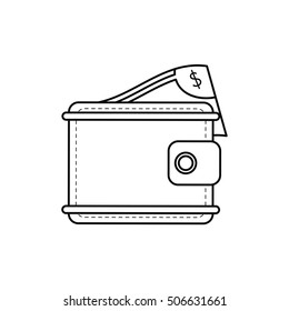 Isolated wallet with bill design