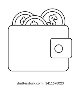 Isolated wallet design vector illustration