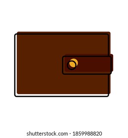 Isolated wallet shop online digital marketing colorful icon in white background- Vector