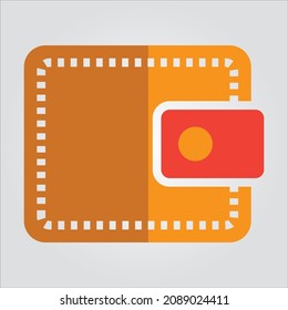 Icono de gráfico del vector de cartera aislado
