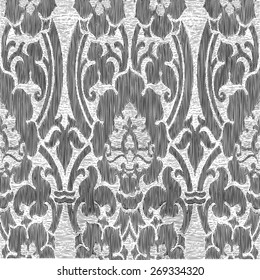 Isolated wallpaper decoration floral white curl damask flower leaf vector luxury summer graphic element card black fashion striped abstract modern illustration ornamental decorative line retro old 