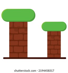 Isolated walls marios videogame vector illustration