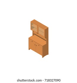 Isolated Wardrobe Isometric. Cupboard Vector Element Can Be Used For Cupboard, Closet, Wardrobe Design Concept.