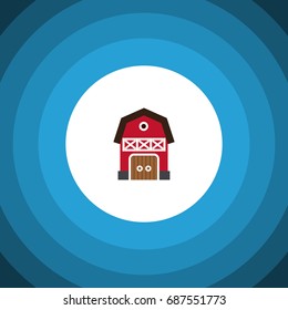 Isolated Warehouse Flat Icon. Storage Vector Element Can Be Used For Warehouse, Storage, Barn Design Concept.