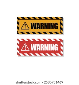 Ilustración vectorial aislada del Anuncio de advertencia. Señal de atención.