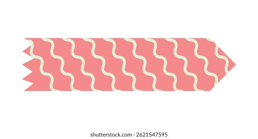 Fitas isoladas de fita washi, fitas adesivas, papel adesivo e adesivos. Vários elementos padronizados com bordas rasgadas em um fundo branco. Coleção de vetores para scrapbooking e colagens.