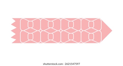 Fitas isoladas de fita washi, fitas adesivas, papel adesivo e adesivos. Vários elementos padronizados com bordas rasgadas em um fundo branco. Coleção de vetores para scrapbooking e colagens.