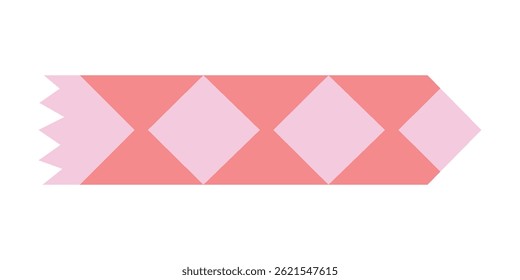 Fitas isoladas de fita washi, fitas adesivas, papel adesivo e adesivos. Vários elementos padronizados com bordas rasgadas em um fundo branco. Coleção de vetores para scrapbooking e colagens.