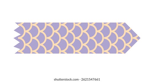 Fitas isoladas de fita washi, fitas adesivas, papel adesivo e adesivos. Vários elementos padronizados com bordas rasgadas em um fundo branco. Coleção de vetores para scrapbooking e colagens.