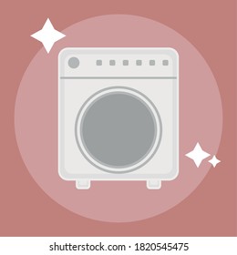 Icono de lavadora aislada. Icono de productos de limpieza - Vector