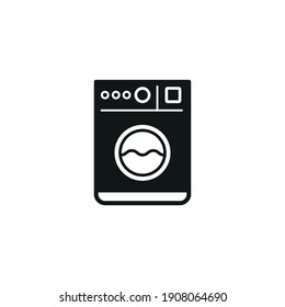 Icono de lavadora aislada sobre fondo blanco