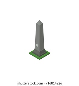 Isolated Washington Monument Isometric. Dc Memorial Vector Element Can Be Used For Monument, Washington, Dc Design Concept.