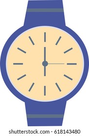Isolated Watch Icon. Flat Design.
