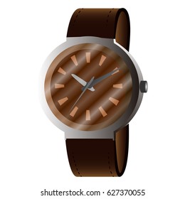 Isolated watch on a white background, Vector illustration