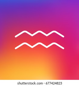 Isolated Water Bearer Outline Symbol On Clean Background. Vector Aqurius Element In Trendy Style.
