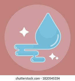 Icono de gota de agua aislada. Icono de productos de limpieza - Vector