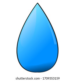 Isolated water drop icon over a white background - Vector