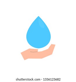 Isolated water drop image. Eco icon. Vector illustration design