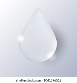 isolated water drop on white gradient background,vector illustration,world water day