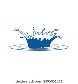 Isolated Water Drop Splash Wave Icon Illustration Vector